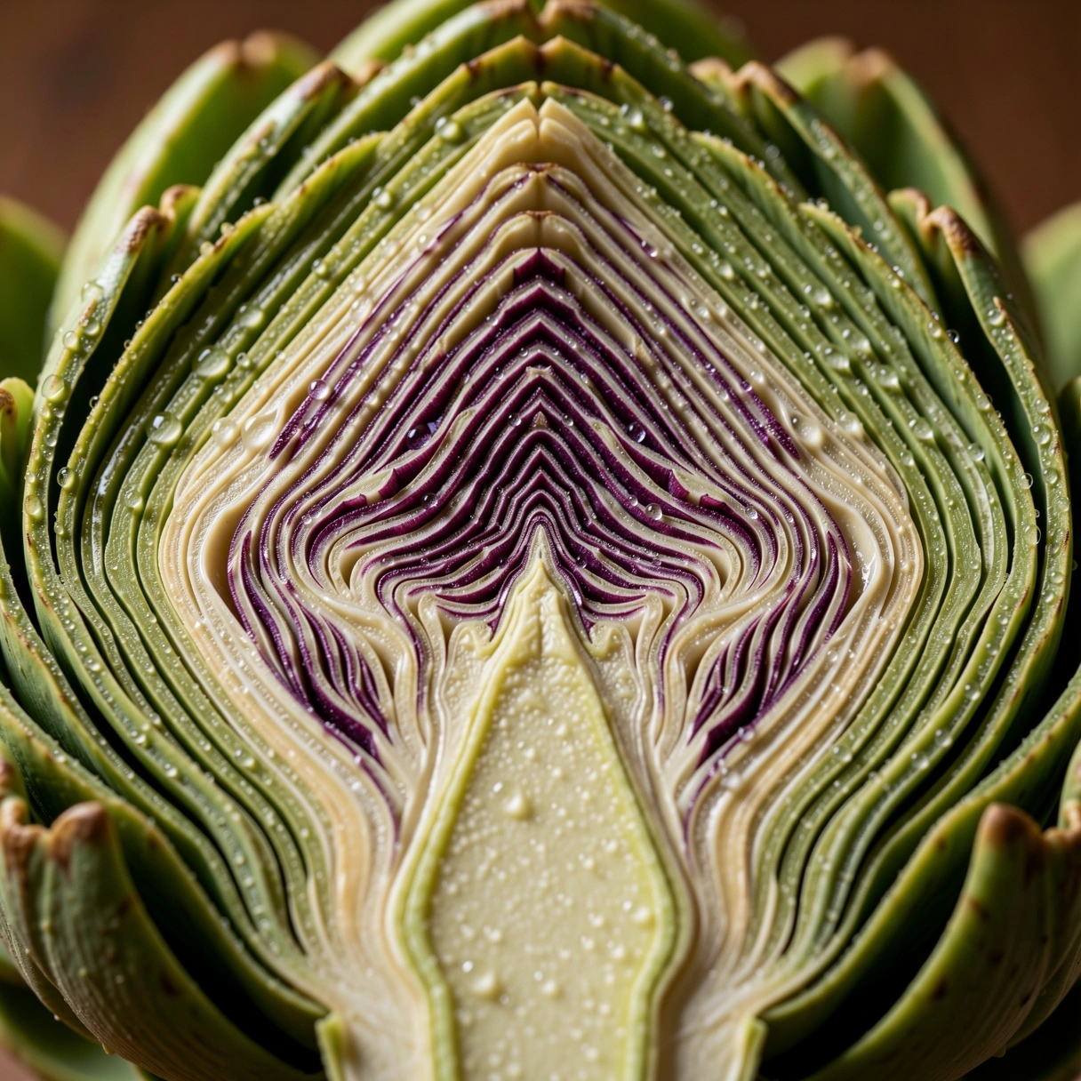 Estructura botánica de un vegetal de temporada