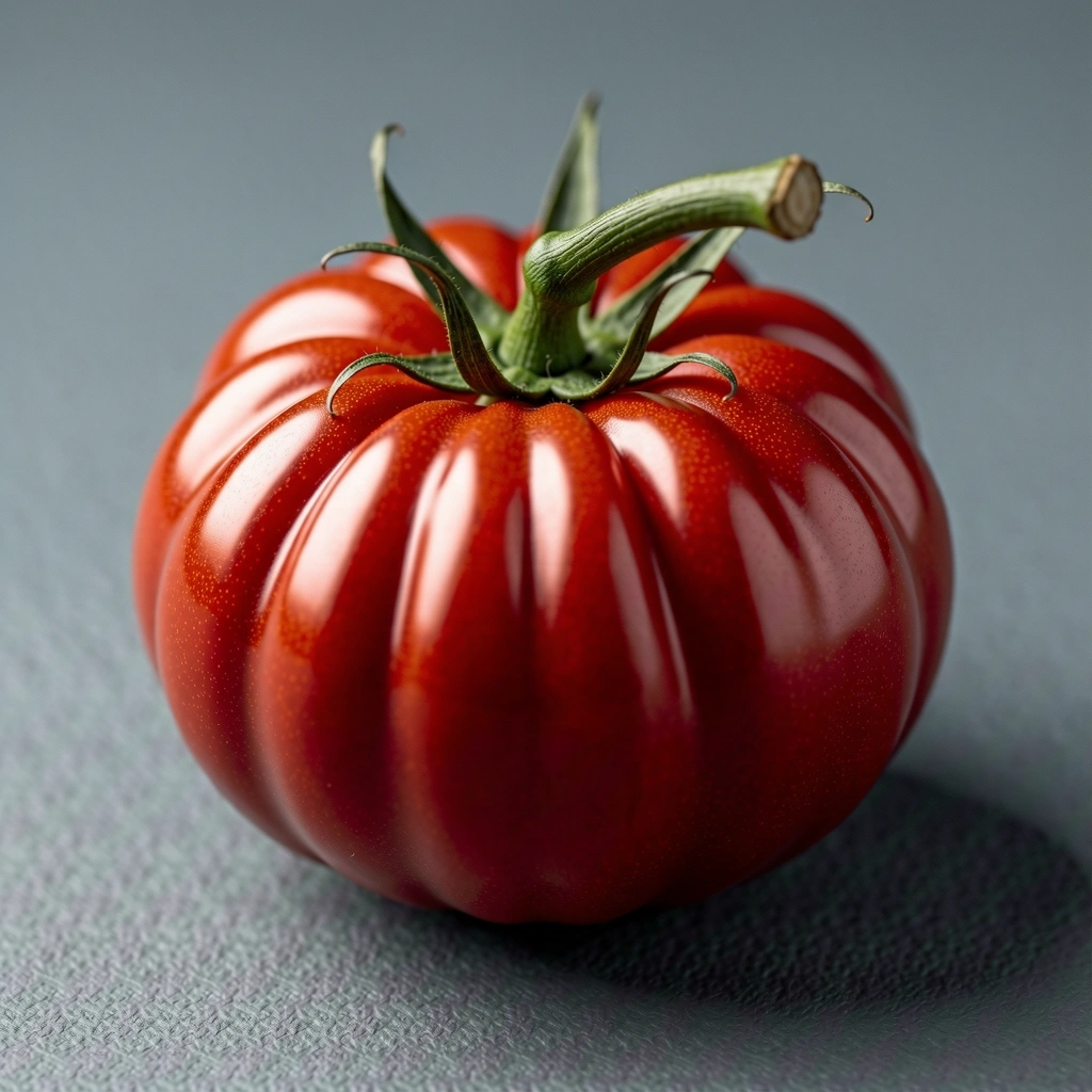 Detalle científico de un tomate de colgar